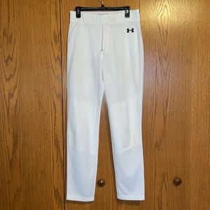 Under Armour baseball pants. White.
